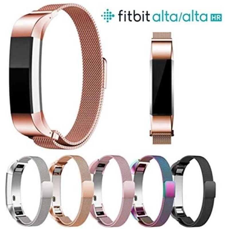 Elegant Metal Mesh Milanese Loop Band For Fitbit Alta Magnetic Stainless Steel Strap