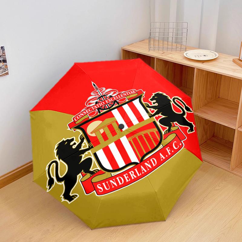 1 PC Automatic Folding Umbrella - Crystal Palace Football Club Pattern, Portable & Foldable Design with 8 Ribs, Christmas Birthday Gifts