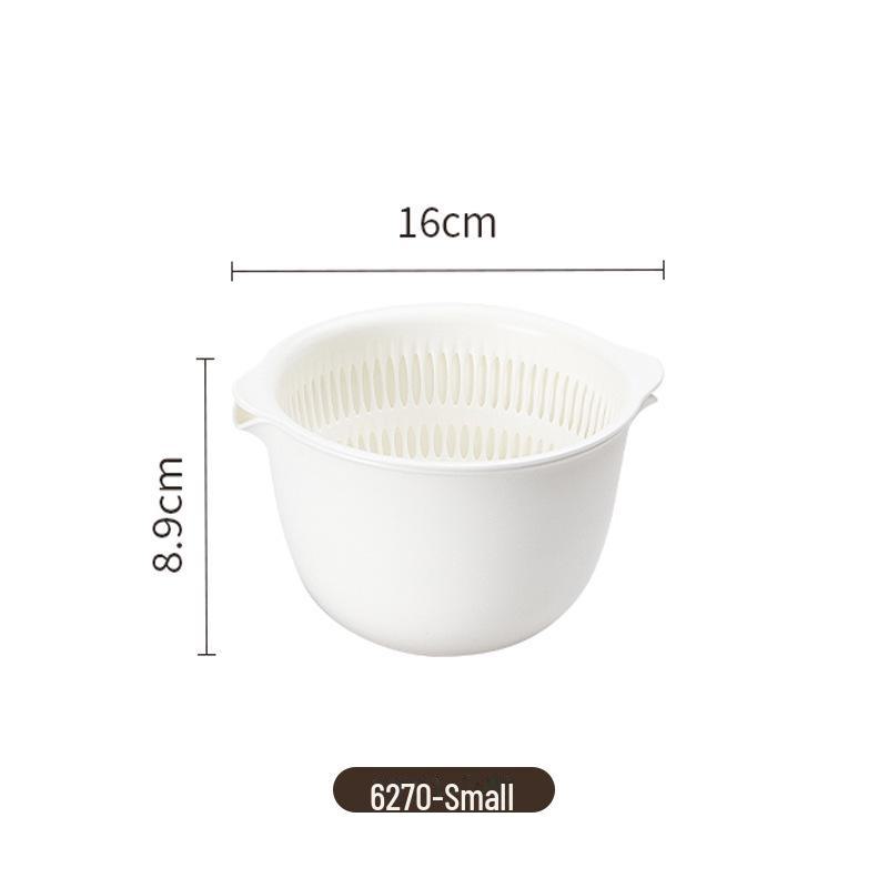 

Компактная двухслойная корзина для слива для кухонной мойки — идеально подходит для мытья фруктов, овощей и риса