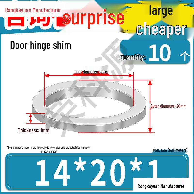 Stainless Steel Anti-theft M8-M Bathroom Door Hinge Repair Washer Shim
