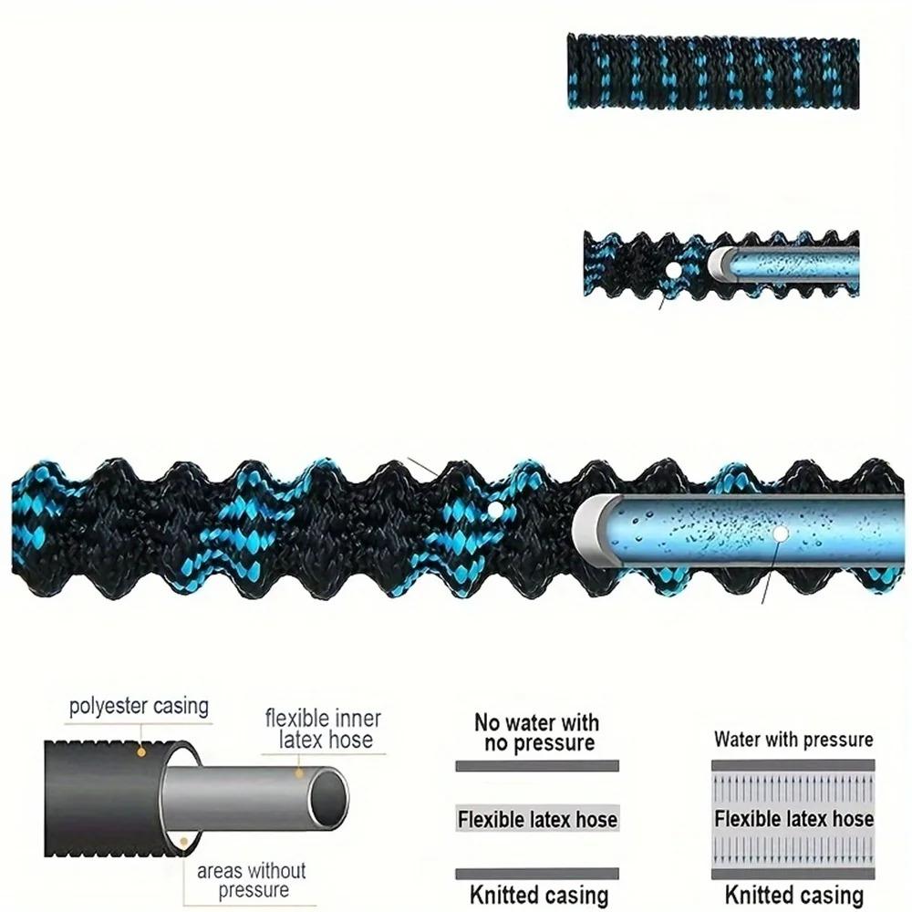 Flexible Expandable Garden Hose With Quick Connector 50ft Magic Watering Hose Pipe For Car Wash