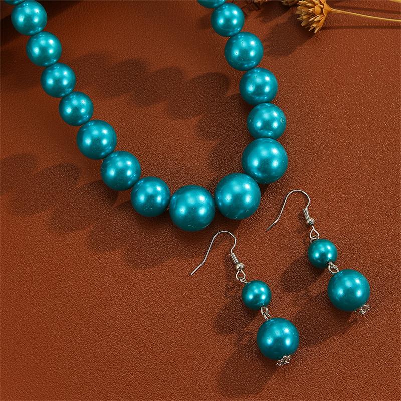 

Новинки Красочный набор ожерелья и серег с имитацией цирконов, Пластиковые круглые бусины, Наборы с цирконами, Заявление, Ручная работа, Подарки с цирконами