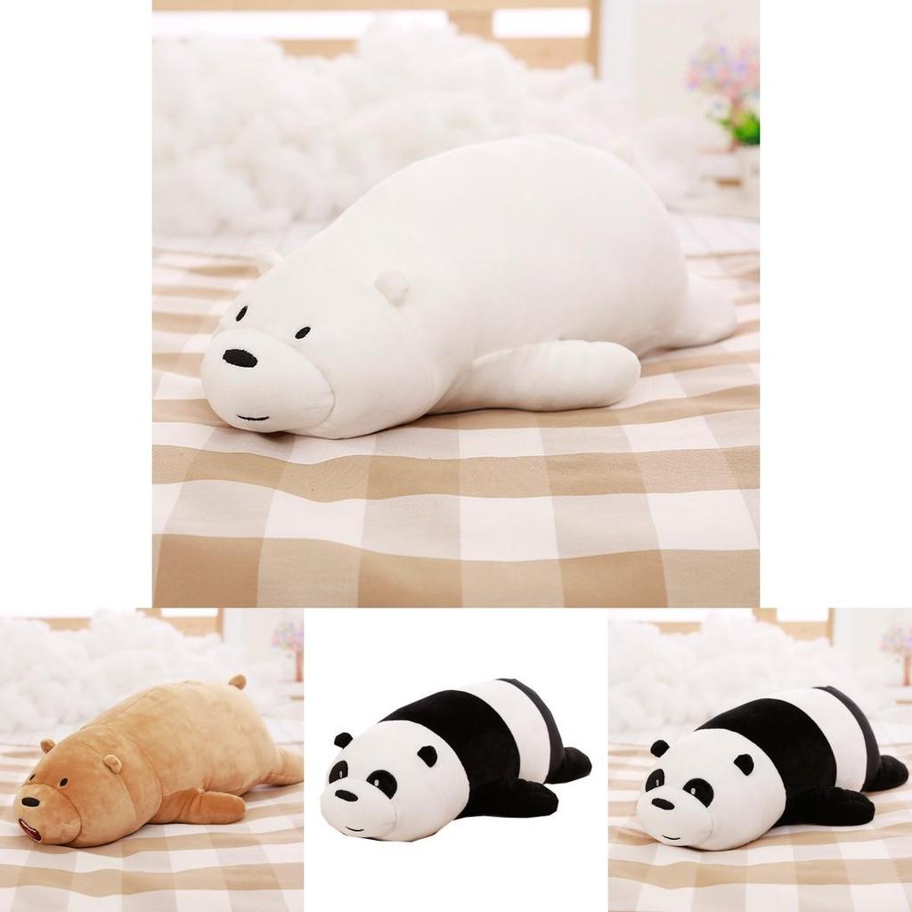 Delightful 80cm We Bare Bears Soft Plush Toy Featuring Adorable Grizzly And Panda Characters