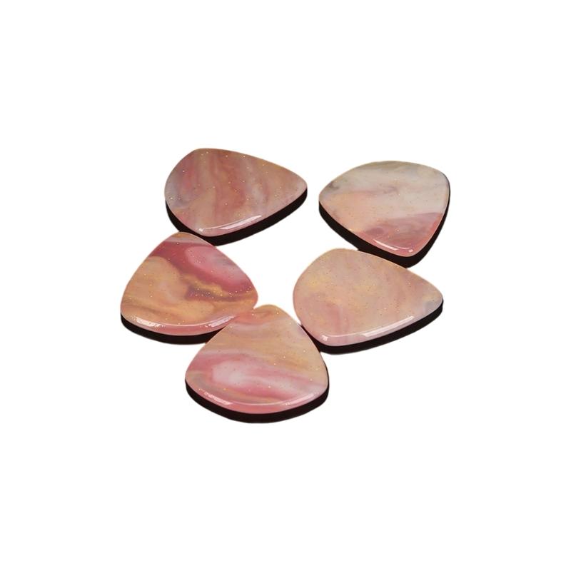 5Pieces Professional Resin Guitar Picks Guitar Plectrums for Fast Playing with Ergonomic Grip and Multiple Color Option
