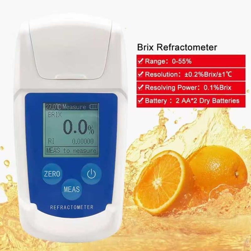 Sugar Refractometer Sugar Meter Battery Operated for Precise Sugar Content Analysis in Food Beverage and Coffee