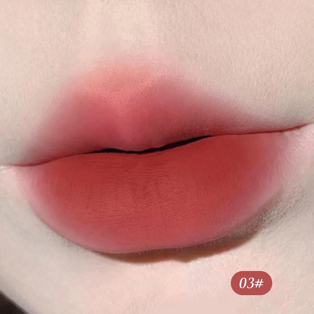 

HERORANGE Lip Mud с кисточкой для помады Cushion Air Matte Lip Glaze Cute Tube Mashed Lipstick Waterproof Velvet Muddy Lip Cream