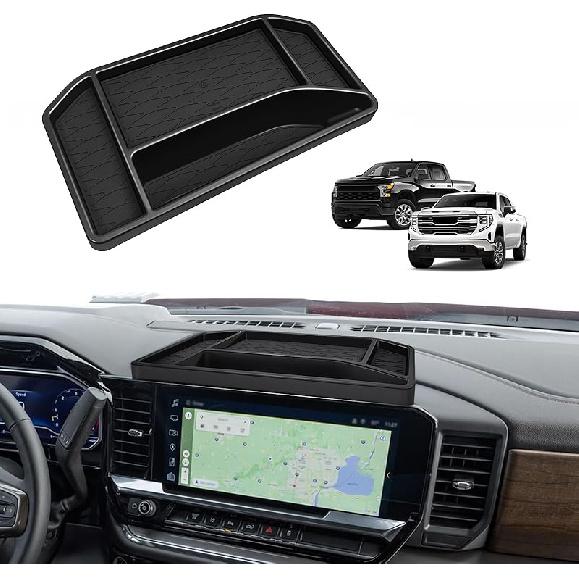 Muslogy Center Console Organizer Compatible With -2025 Chevy Silverado/GMC Sierra 1500 2500HD 3500HD Accessories Storage Ert Box Console Armrest