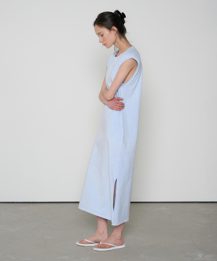 Jeonggamseutyudio Pigment Dyed Cut Off Sleeveless Long Dress_2 Color