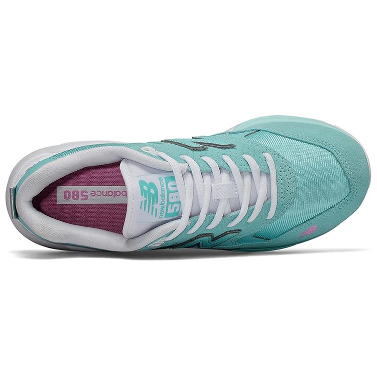 New Balance Nb 580 Round Toe Lace-Up Low-Top Running Shoes Women Sneakers Aqua-Blue CWT580TB