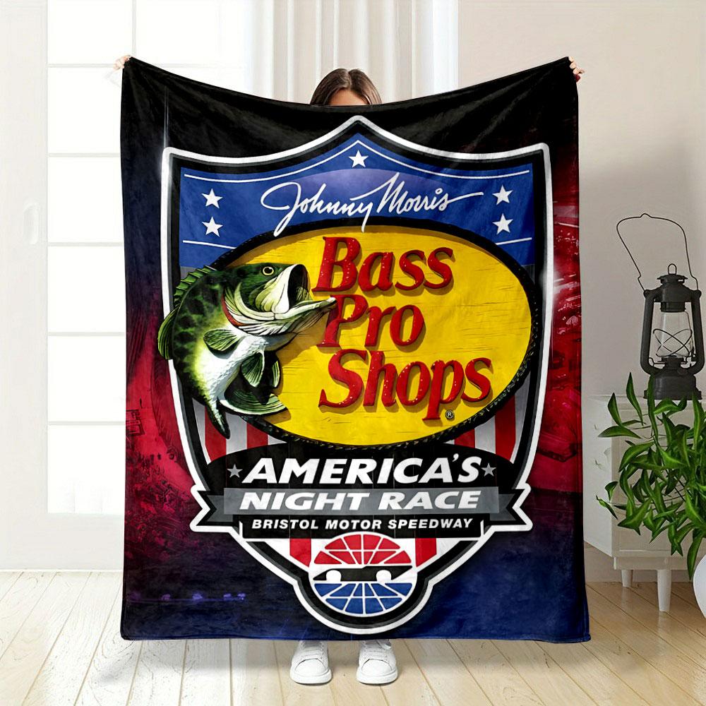 Johnny Morris Bass Pro Shops Blanket Printed Blanket for Living Room Bed Couch Lunch Break Soft Cozy Blanket for Friend's Festival Gift