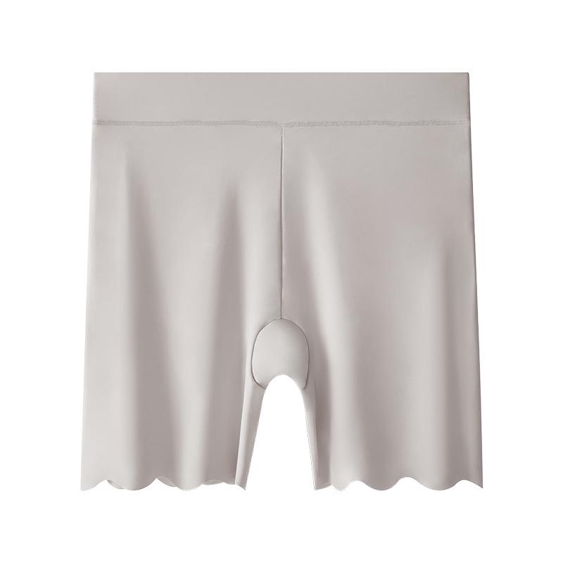Ice Silk Seamless High Waist Tummy Control Women's Breathable Plus Size Safety Underlayer Pants