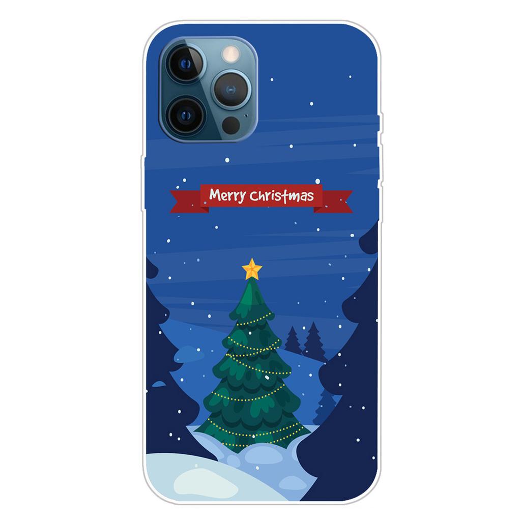 For iPhone 16 Pro Max Case Christmas Pattern Printing Soft TPU Phone Cover