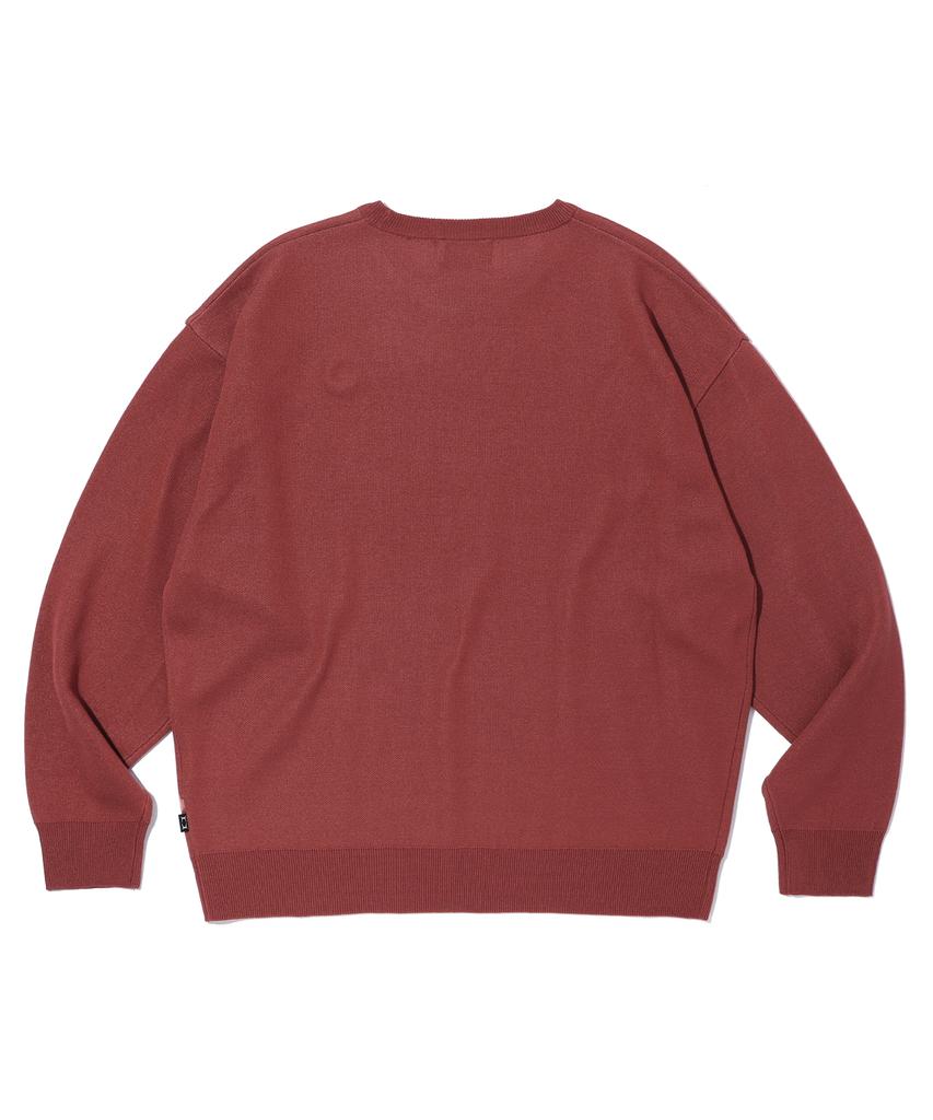 CRITIC Wormhole Logo Jacquard Knit Brick