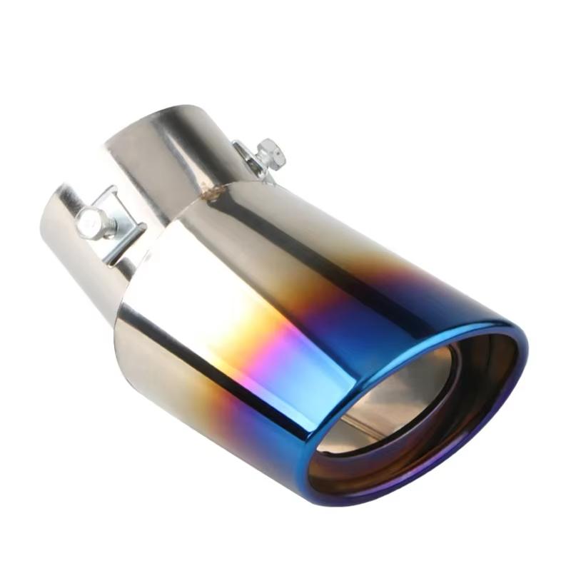 Universal Car Exhaust Muffler Tip Round Stainless Steel Car Tail Rear Chrome Round Exhaust Pipe Tail Muffler Tip Pipe
