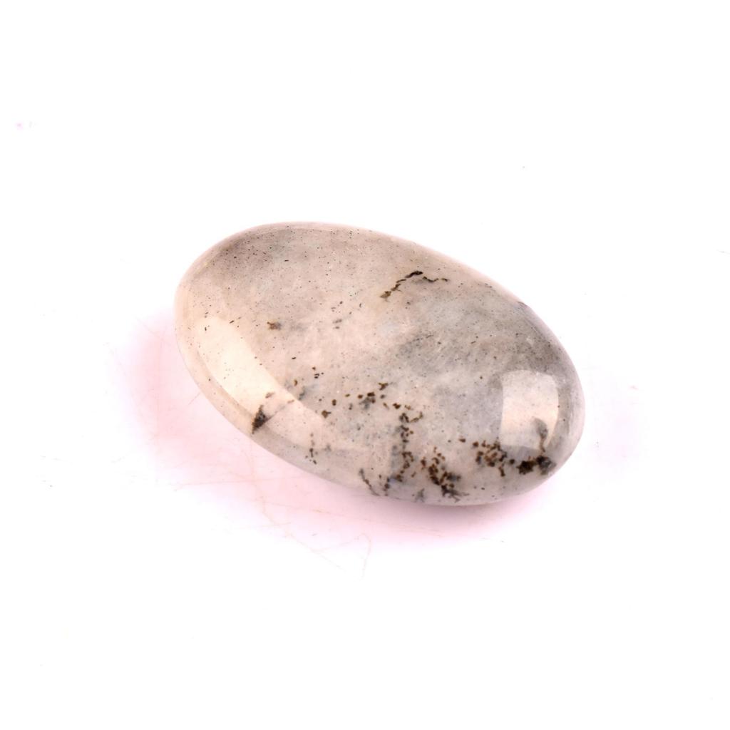 Piedra de Palma de Jabón de Cuarzo Rosa 45x30mm - Piedra de Masaje con Energía de Cristal