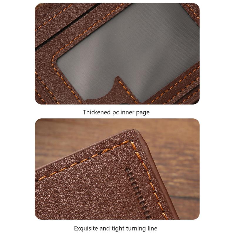 Vintage Men Leather Wallet Short Slim Male Purses Money Credit Card Holders Men Wallet Money Bag