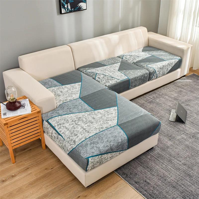 Elastic Sofa Seat Cushion Cover For Living Room Stretch Floral Printed Armchair Couch Cover Corner L-Shape Removable Anti-Dust