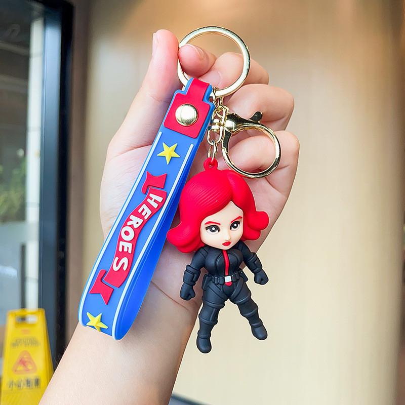 Marvel Avengers Keychain Silicone Cartoon Figures Perfect For Car Or Bag Accessories StyleA