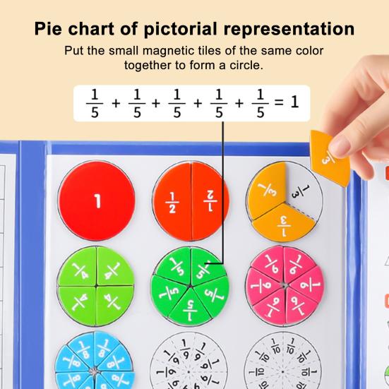 45659 Sets Magnetic Fraction Tiles Circles Percentage Decimal Fraction Learning