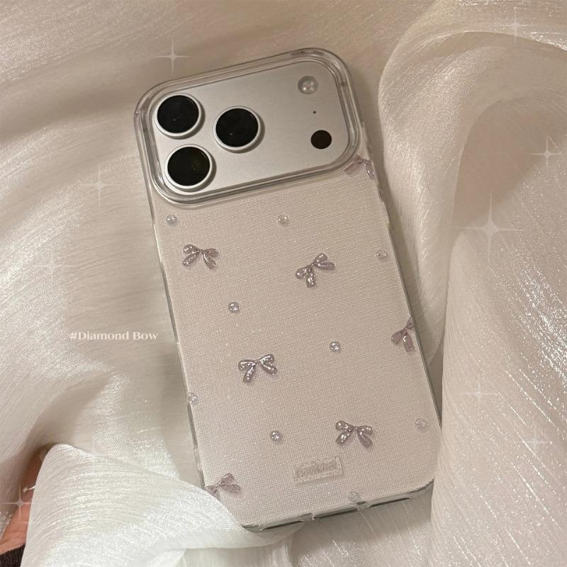 3D Bowknot Glitter Phone Case For iPhone 17 Air 16 15 14 13 12 11 Pro Max XS XR X 7 8 Plus Shockproof Protective Cover