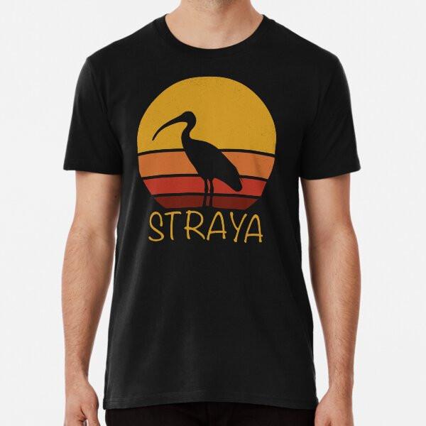 Straya Retro Vintage Sunset Bin Chicken TShirt Made in Australia Unisex T-Shirt XL