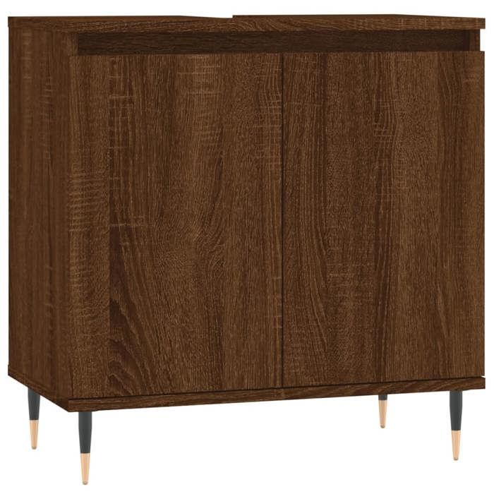 VidaXL Armoire de bain chêne marron 58x33x60 cm bois d'ingénierie 831579