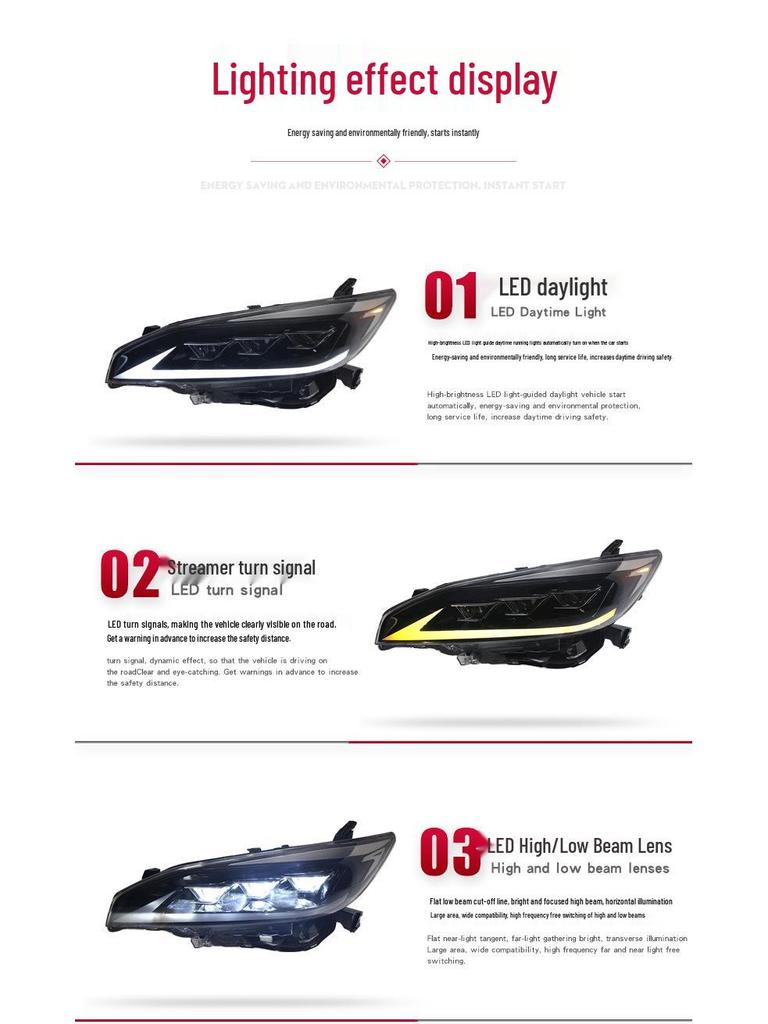 Toyota WISH 2009-2015 LED DRL Projector Headlight Assembly