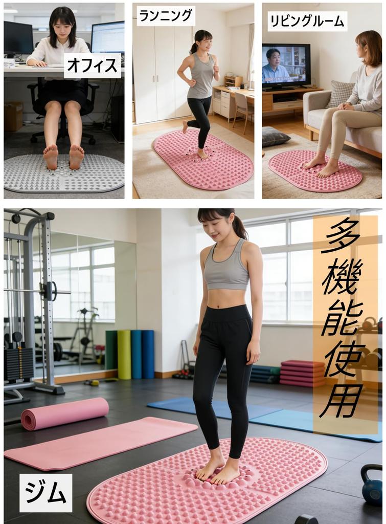 Recommended by Judo Silicone Foot Reflexology Acupressure Board for Foot Home Fatigue Foot Compact Rectangle Therapists Mat, 80x50cm, Massage, Use,