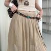 Boho Ethnic Style Beaded Waist Rope High-Quality Braided Belt For Dresses Skirts, Adjustable Waistband For Beach & Casual Outfit