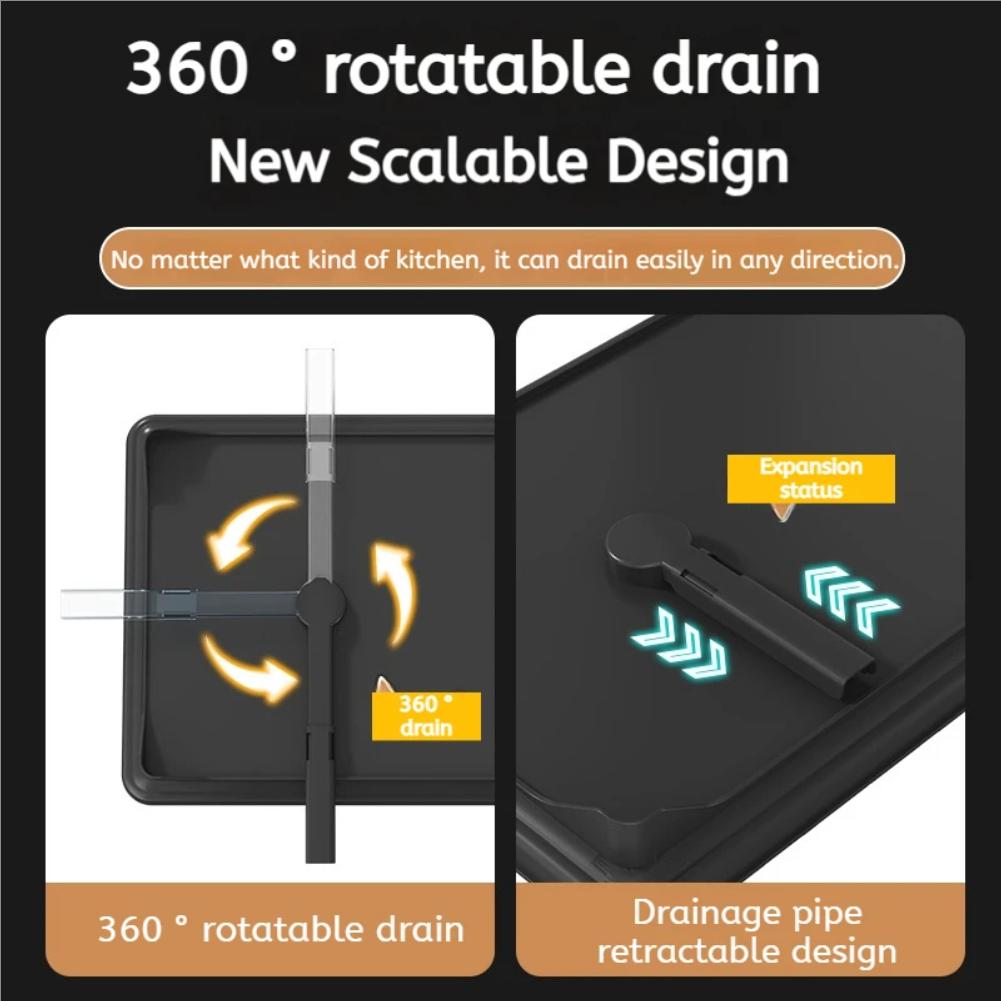 Stainless Steel Dish Drying Rack Adjustable Kitchen Plates Organizer with Drainboard Over Sink Plate Drainer Storage Organizer