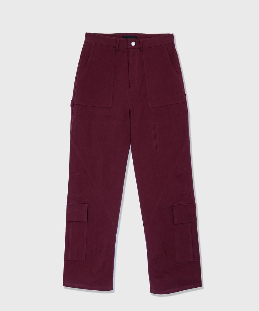 Aenitaimlolig Lavender Work Pants - Burgundy
