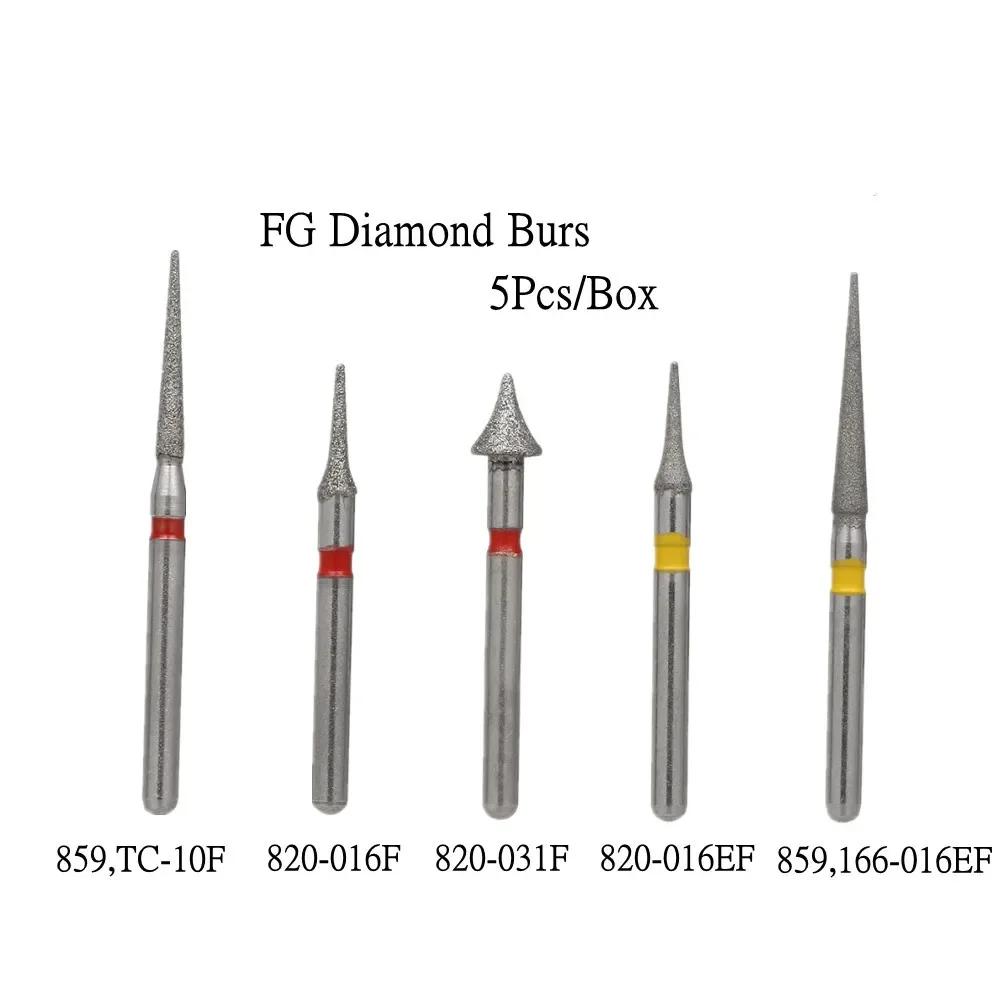 5Pcs Dental Diamond Burs Set High Speed Interproximal Enamel Cutting Polishing Tc-10F 820-016F For Orthodontic Clinic Tools