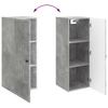 Wall Mounted Cabinet Concrete Grey 33 x 34.5 x 90 cm Particleboard