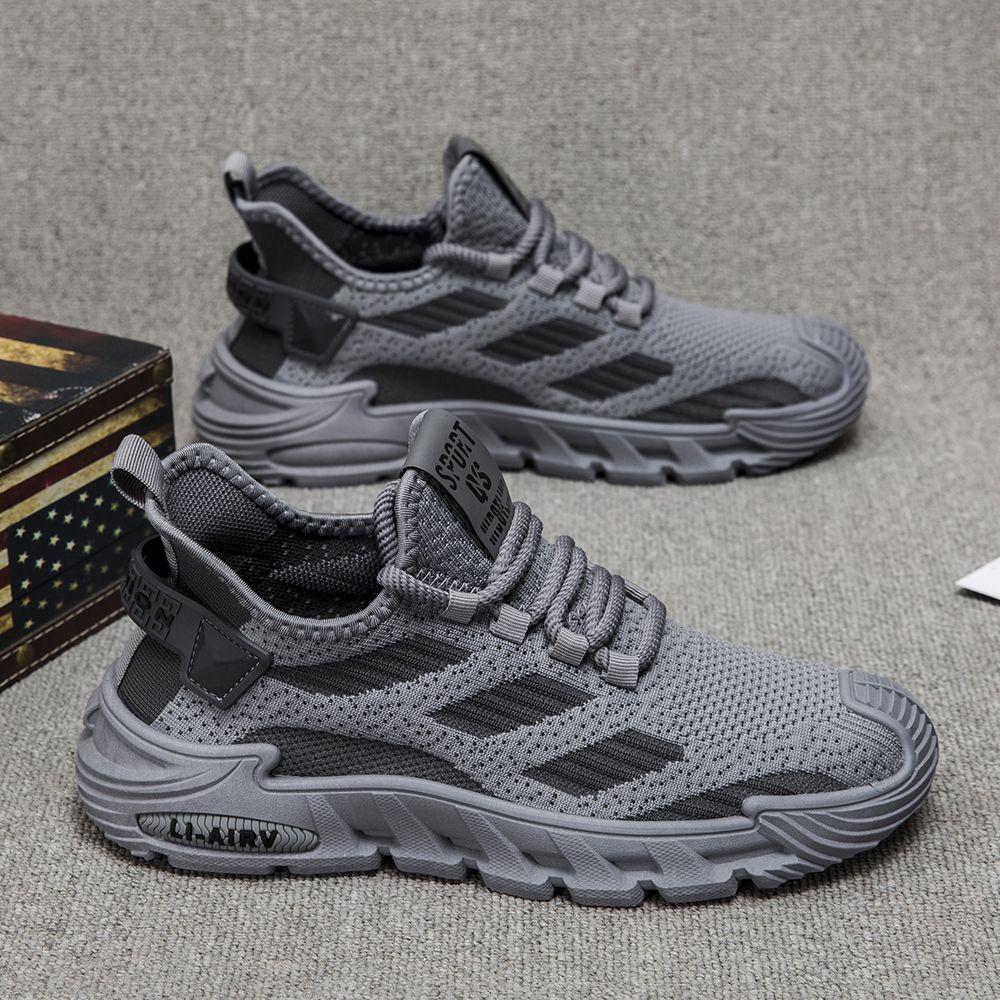 Breathable Lace Up Leisure Vulcanize Shoes for Men Running Mesh Spring Autumn Sports Sneakers Man Walking Summer Tennis Sale On