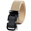 Men'S Belt Automatic Metal Buckle Imitation Nylon Webbing Outdoor Work Belt Toothless Automatic Buckle Casual Sports Canvas Belt