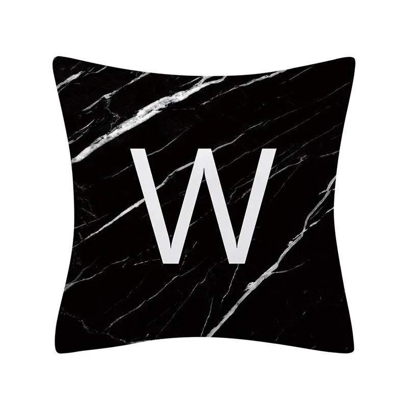 Buchstabe Marmor Textur Druck Kissenbezug Nordisch Schlicht Zimmer Heimdekoration Büro Sitz Wohnzimmer Sofa Kissenbezug