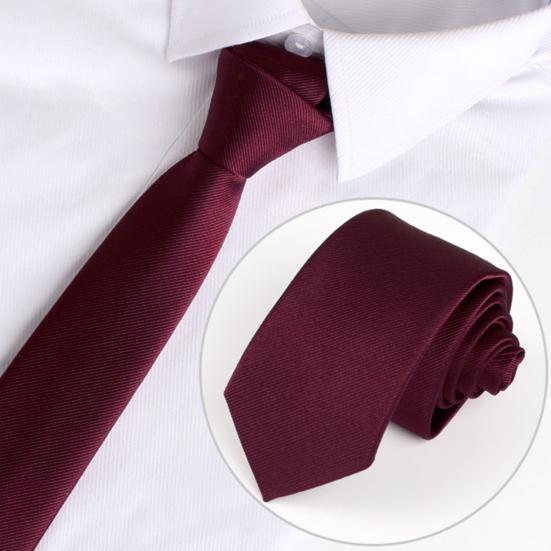 Men Suit Tie Narrow Design Solid Color Formal Suit Tie Business Banquets Weddings Suit Tie Outfit Accessory