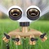 1Pc Female Thread 3/4" Brass 4-Way Garden Hose Diverter Y Type Faucet Connector Garden Irrigation Watering Supplies