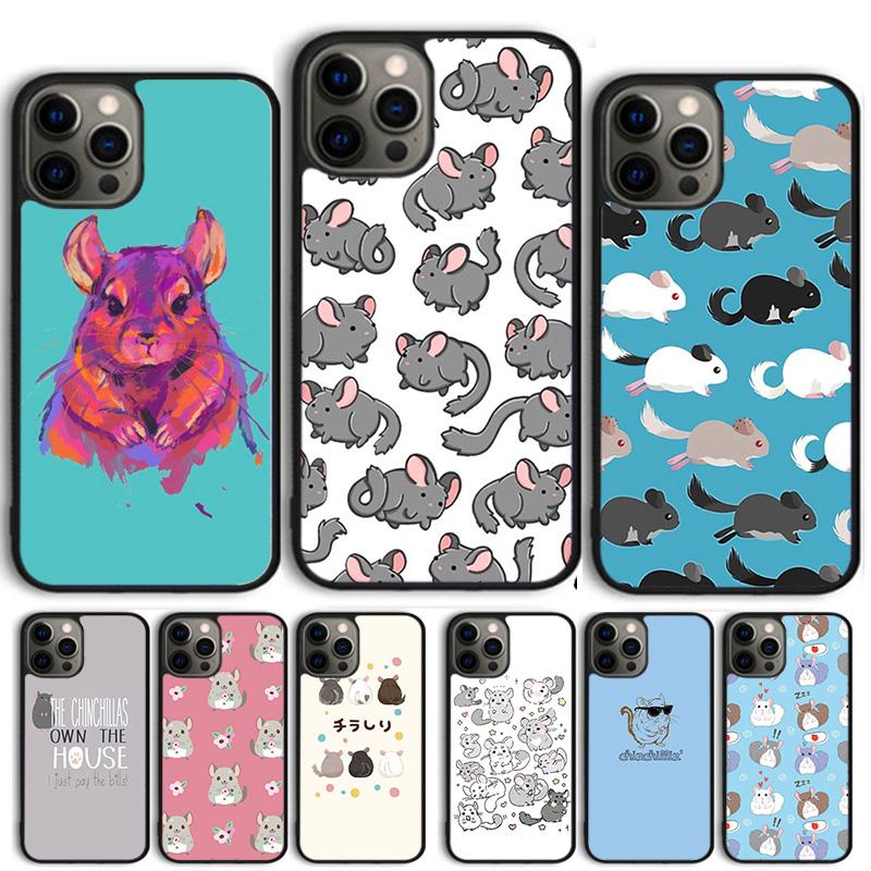 Cute Cartoon Chinchilla Phone Case for iPhone 17 Air 16 16e 15 Plus for Apple 13 11 12 14 Pro Max Cover Coque Fundas