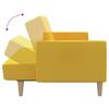 2 Seater Sofa Bed Yellow Fabric