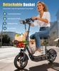 FREEBOY H14 Electric Scooter For Adults , 36V10Ah Battery, Dual disc brakes,City Foldable E Scooter ,14" Tire