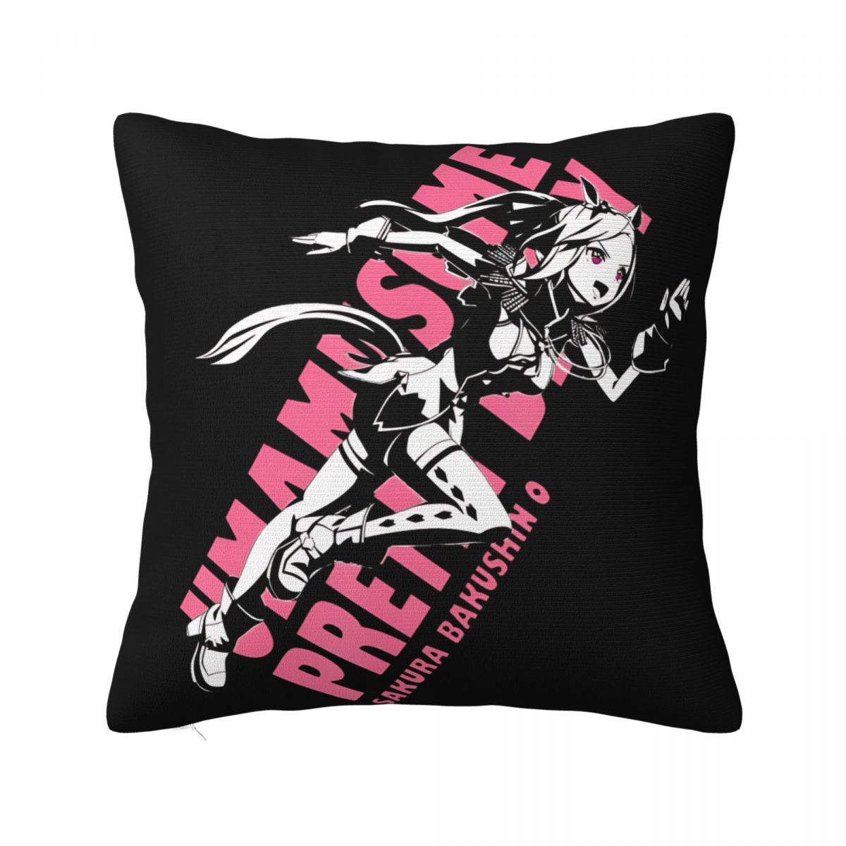 Living Room Decorations Umamusume Pretty Derby Sakura Bakushin Pillowcase Merch Pillow Covers Zippered Multiple Sizes Peach skin 18*18(CM)-1Pcs