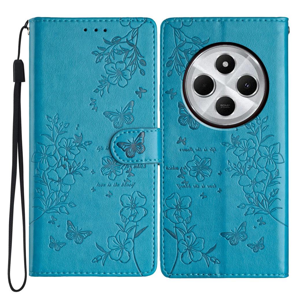 For Xiaomi Poco C75 4G/Redmi 14R 5G/14C 4G Wallet Phone Case Butterfly Floral Imprint Leather Flip Cover