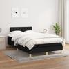 Vidaxl Continental Bed With Mattress, Black, Fabric, 120X200 Cm