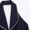 European and American Style, New Women's Clothing, Bow Decoration Splicing Neck Collar Top 2119/550