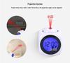 Home Bedroom Silent Alarm Clock: LCD Backlight, Voice Time, Projection, Desktop Décor, Snooze Function