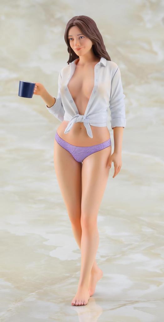 Hasegawa Real Figure Collection Morning Coffee Unpainted Resin Kit SP638 1/12 No.43 (person)