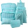 Sac de Rangement de Voyage Ensemble de Neuf Pièces, Trousse de Toilette, Classification des Vêtements, Ensemble de Rangement pour Bagages Ensemble de 9 Pièces
