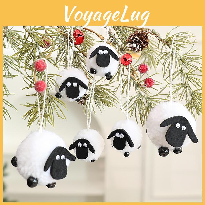 Black Face Plush Sheep Easter Decorations With Hanging Gift For Events Seasonal