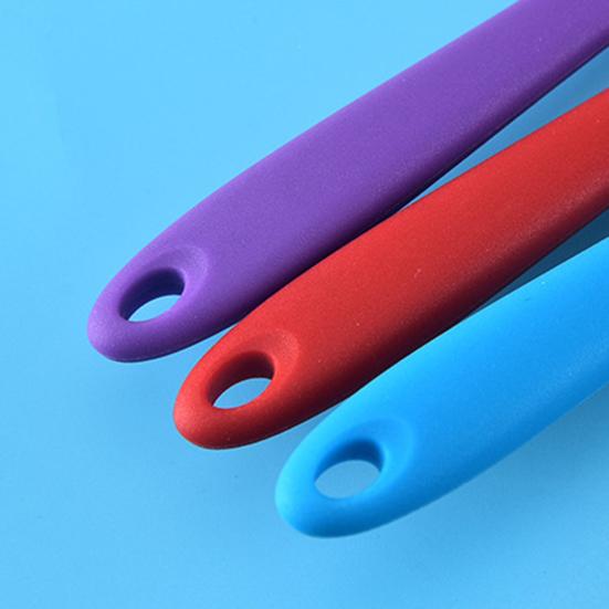 Food Grade High Temperature Resistance Slotted Spatula with Hole Arc Edge Long Handle Baking Shovel Household Supplies
